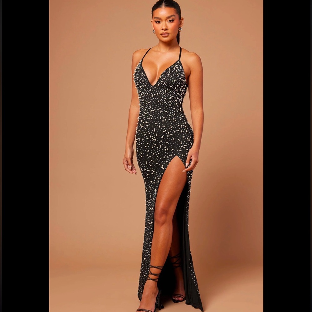 Black Embellished Gown